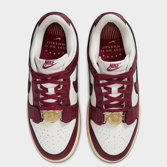 Nike dunk low SE sail/Team red/Black women's shoes, size: 8.5 - Picture 1 of 7